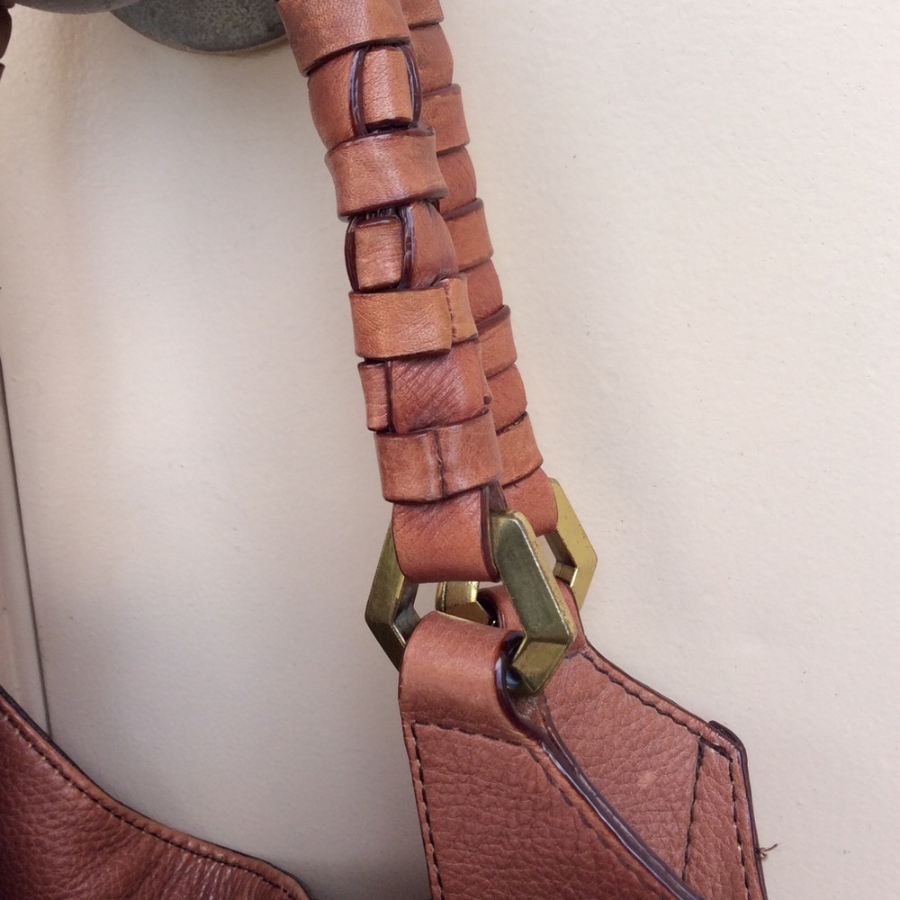 🛑SOLD🛑 OrYany ‘Amanda’ Black/Brown Leather Shoulder Bag. - Picture 6 of 8